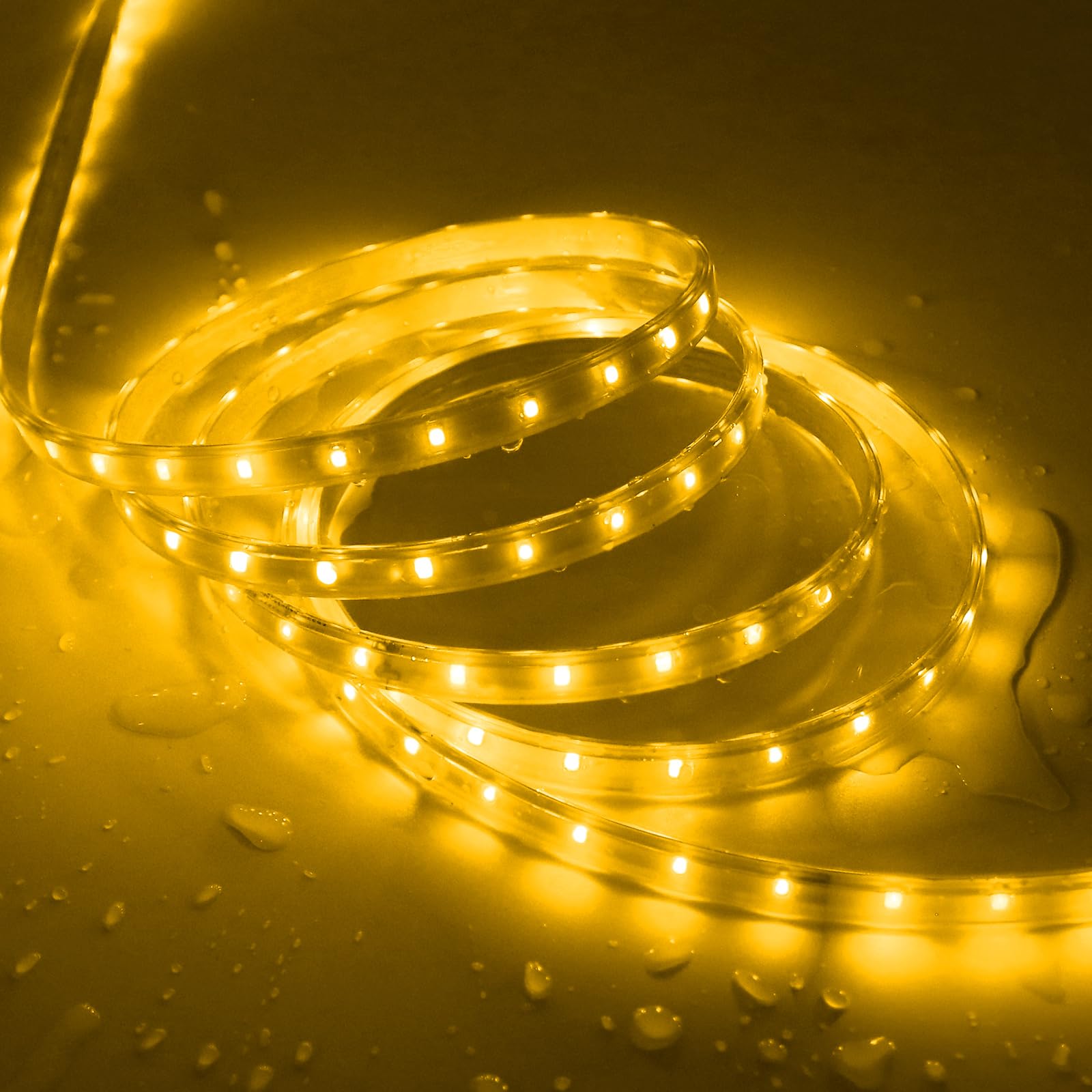 5V Ruban LED Solaire Extérieur, 2835 64 LEDs/m IP65 Étanche Lumineuse Solaires Bandeau LED Light Strip avec 8 Modes pour Cour extérieure, jardin, décoration de fête (Blanc chaud, 20M)