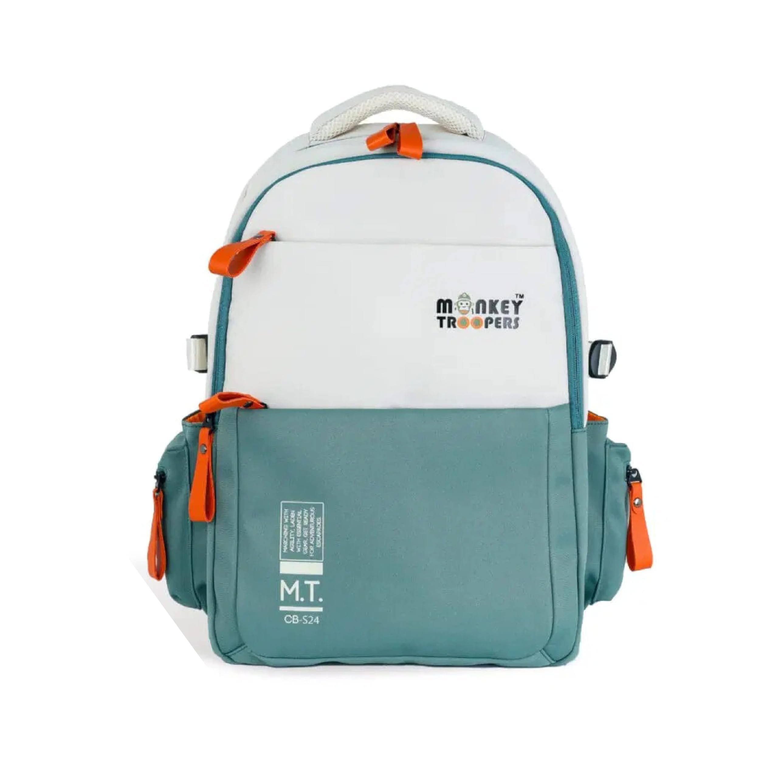 monkey troopers Bouje Backpack - Water-Resistant, 15.6-inch Laptop Compartment, Quick Access & Zippered Pockets, 27L Capacity-picture-6