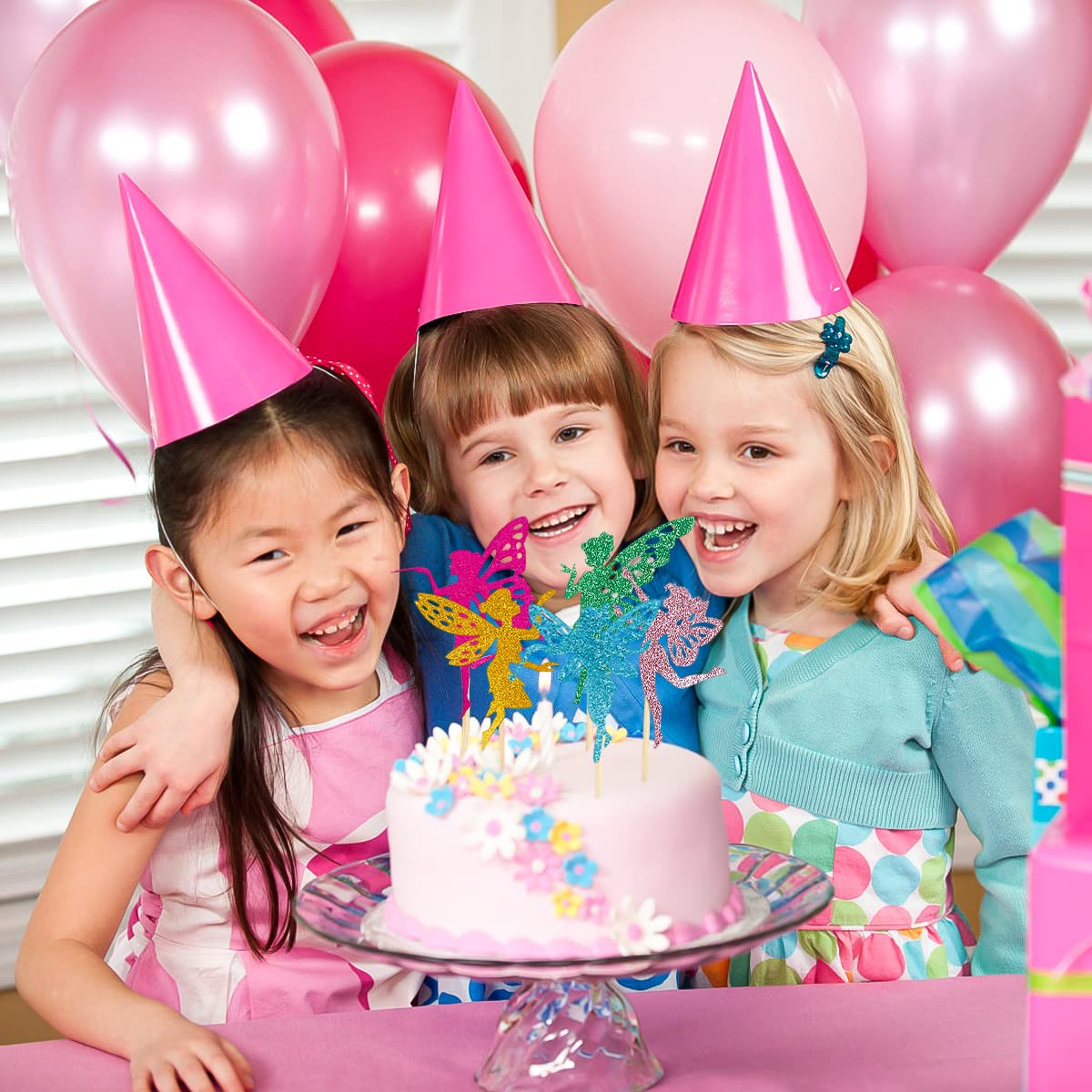 31-teiliges Fee Cake Topper Set – Für Geburtstagskuchen & Cupcakes | Mit Happy Birthday-Schild & 30 Tortensteckern