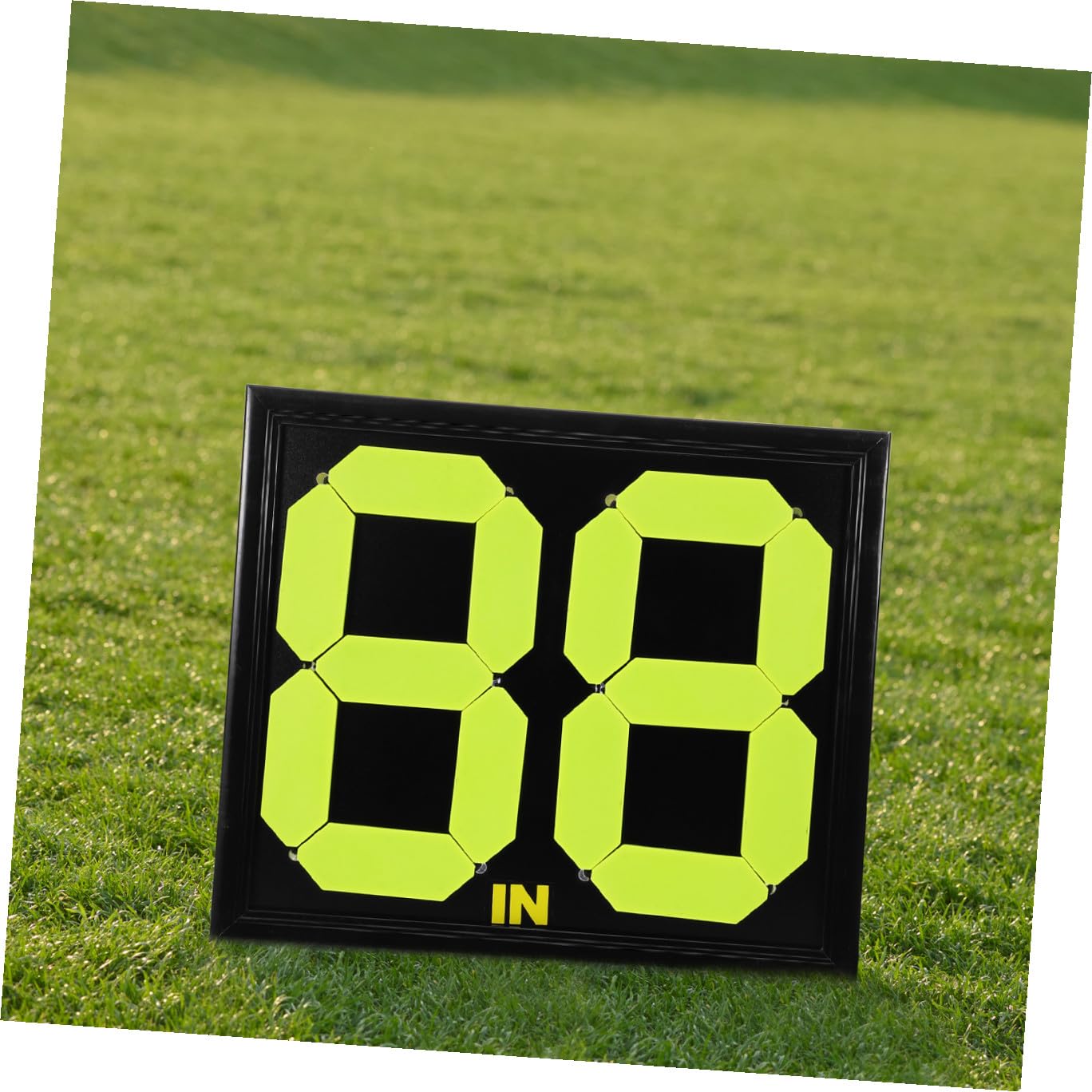 Tabellone Segnapunti Manuale per Arbitri Calcio Numeri Fluorescenti Kit da Arbitro di Calcio in PP Resistente Compatto e Visibile per Sostituzioni e Sport di Squadra