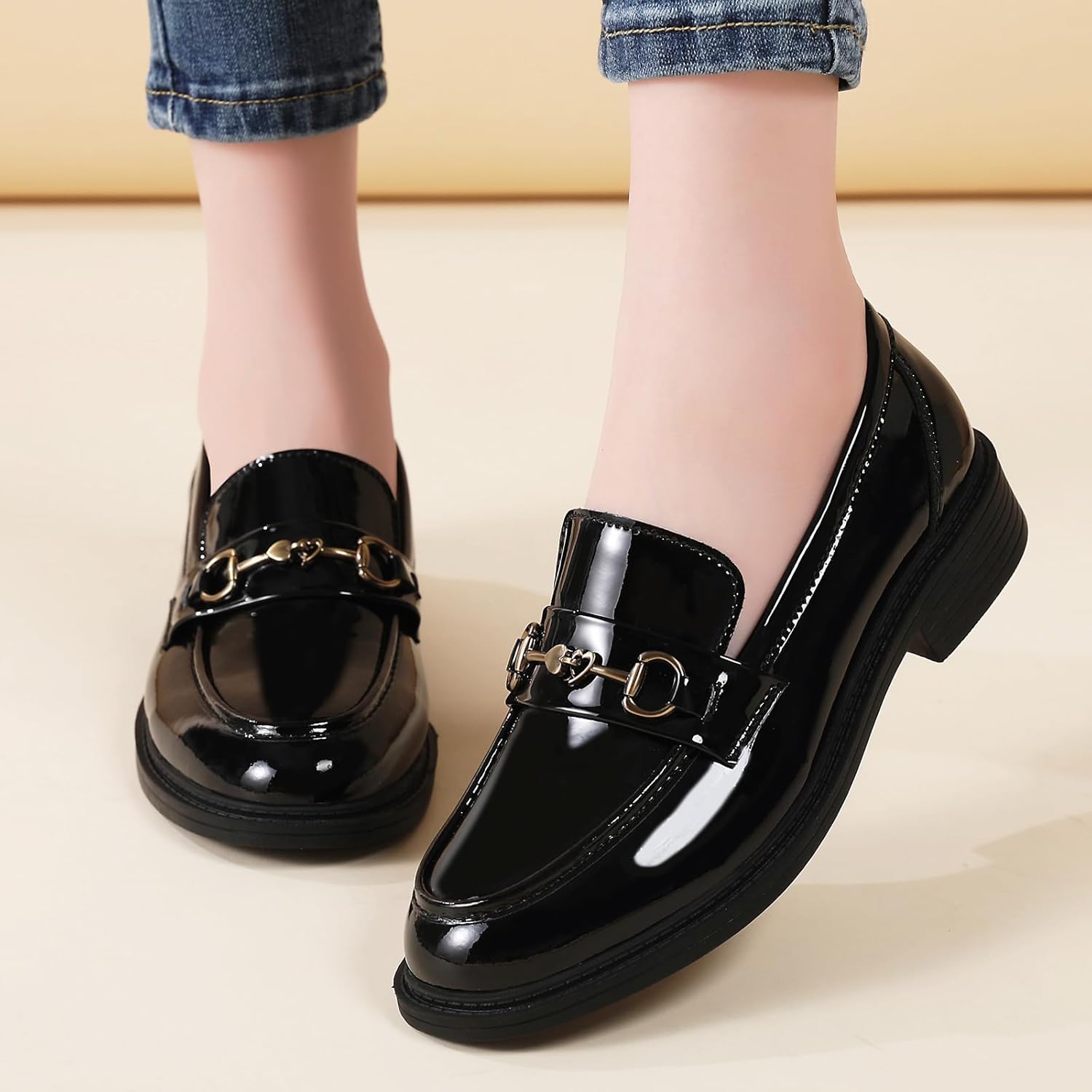 Penny Loafers for Women Comfortable Black Business Professional Shoes Womens Penny Loafers & Slip-Ons Ladies Flats - Image 9