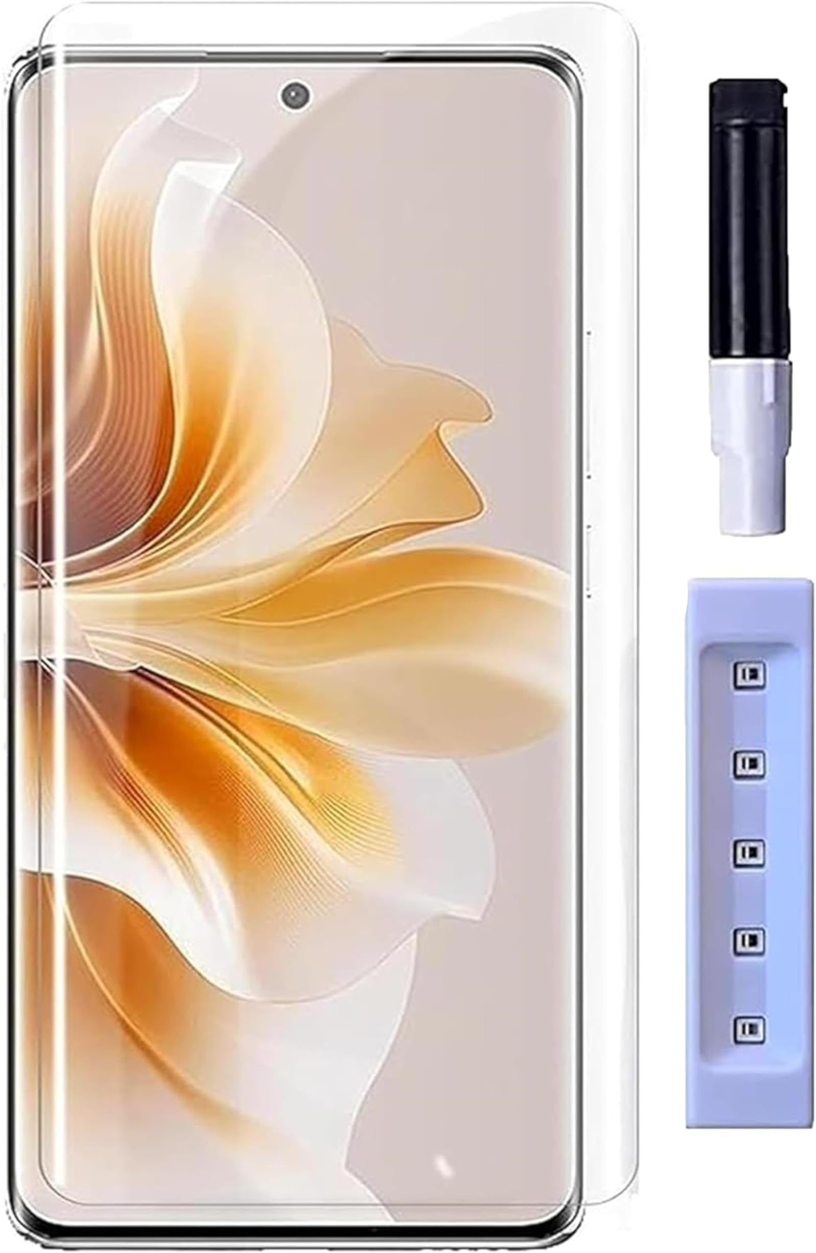 UV Premium Tempered Glass Screen Protector Guard Compatible for Vivo X200 Pro 5G Full Adhesive UV Curved Case Friendly HD Clarity with Easy Installation kit