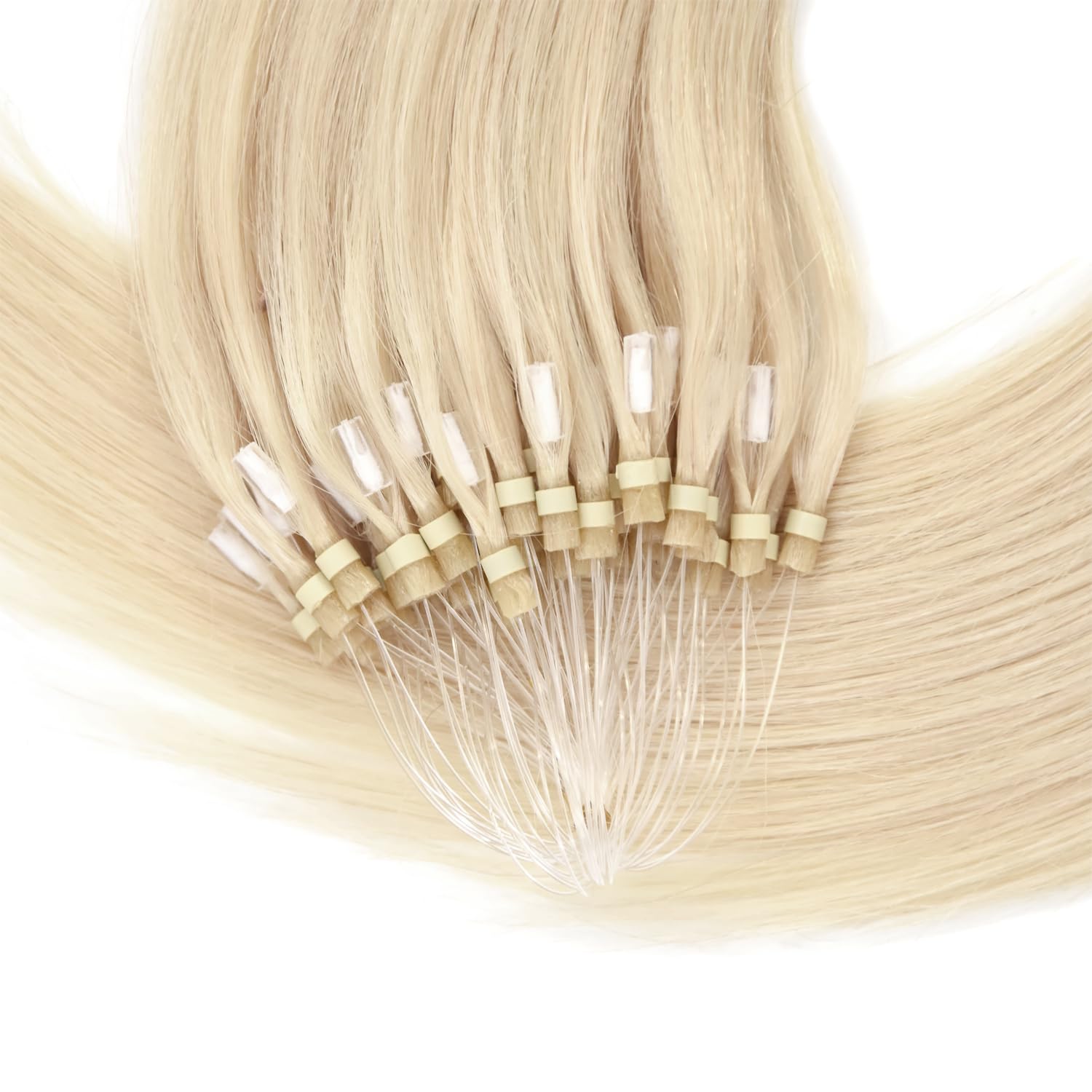 Extension Microring Capelli micro loop extension capelli 50g Extension Capelli Veri Microring (40cm #60 biondo platino)