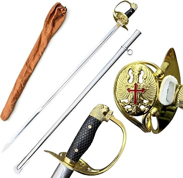 37" Templar Lion Head Ceremonial Sword with Sword Sleeve