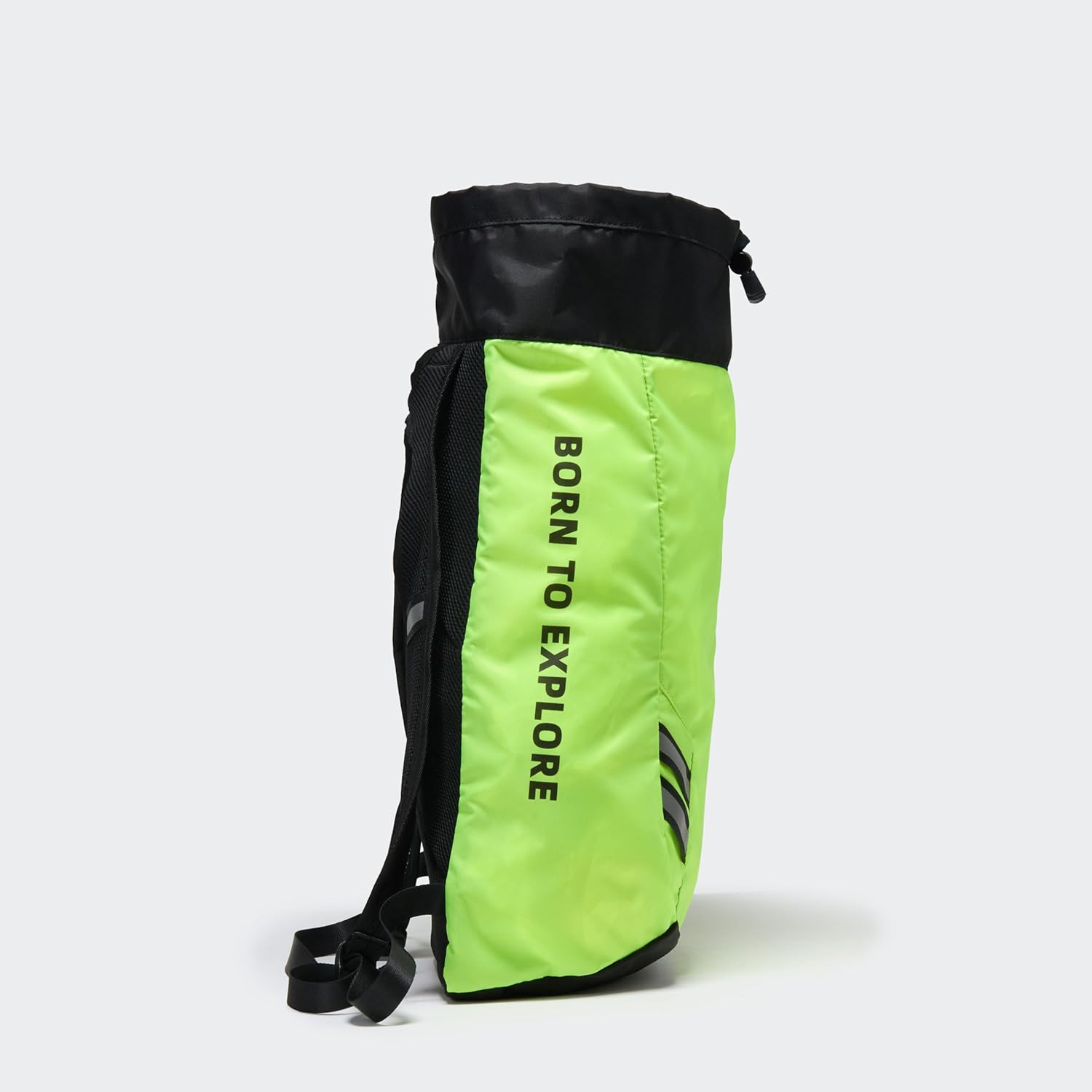 Pander Drawstring Backpack with Adjustable Shoulder Straps, Slim Gym Cinch Sack with Side Zipper Pocket, Machine Washable Polyester Daypack for Travel & Workout, Green