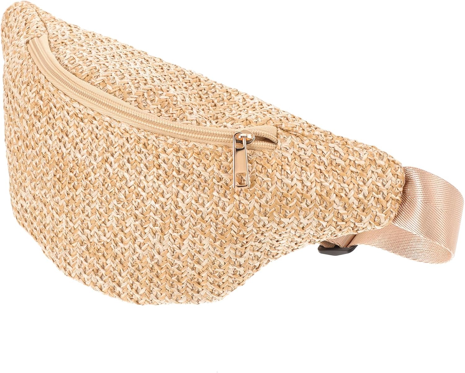 Summer Woven Waist Bag Lightweight Crossbody Chest Pouch for Women Fanny Pack Casual Travel Accessory for Beach and Daily Use