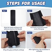 Vista 3 de Frienda 4 piezas de empuñaduras de manillar de 10.8 cm de goma NBR de espuma suave para bicicleta de ejercicio, cubierta de tubo amortiguador