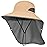 Outdoor Sun Hat Detachable Neck Face Flap UPF 50+UV Protection Visor Fishing Hats with Neck Flap for Men & Women Khaki
