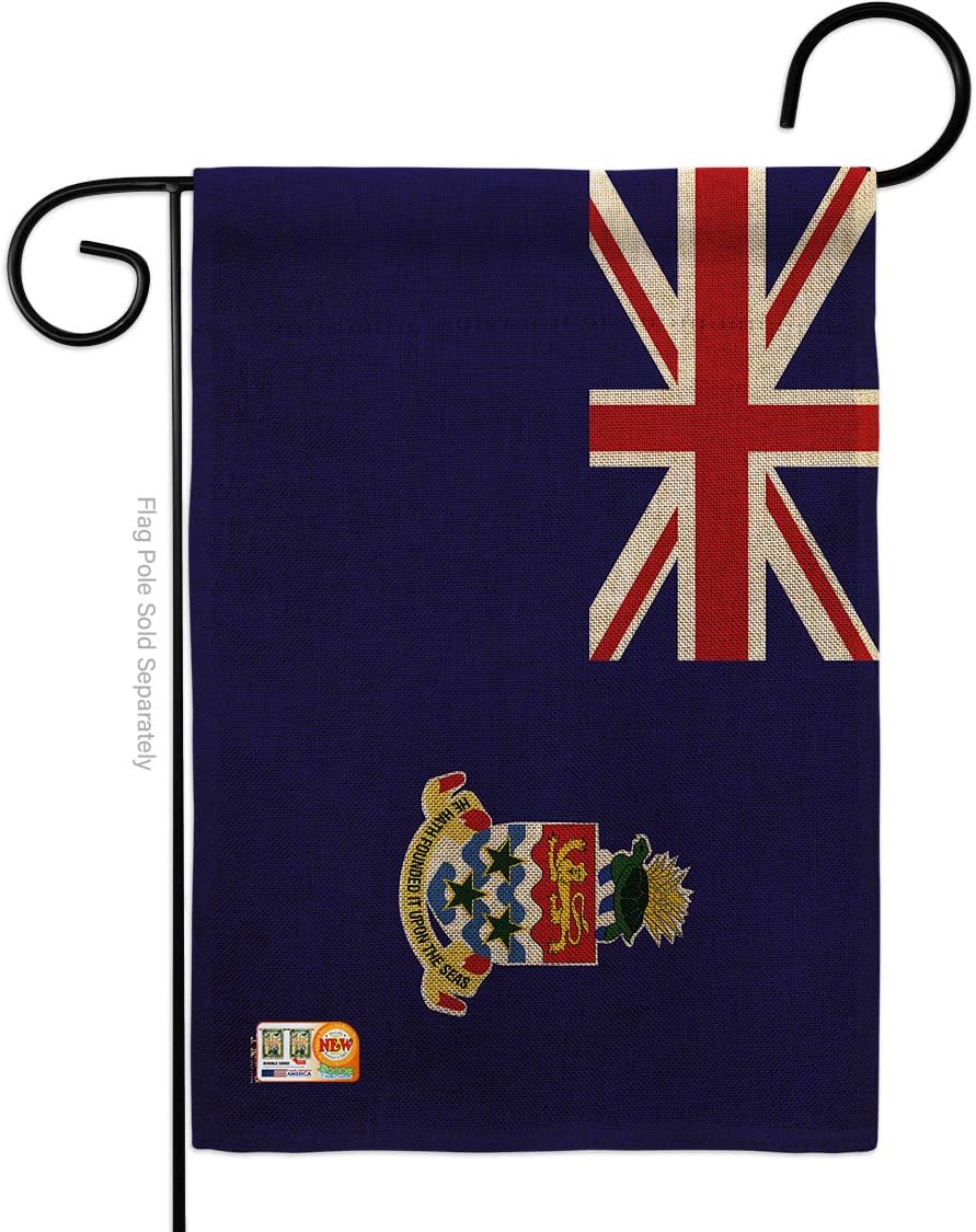 Cayman Islands Burlap Garden Flag Nationality Nation International World Country Particular Area Small Decorative Gift Yard House Banner Double-Sided Made In USA 13 X 18.5