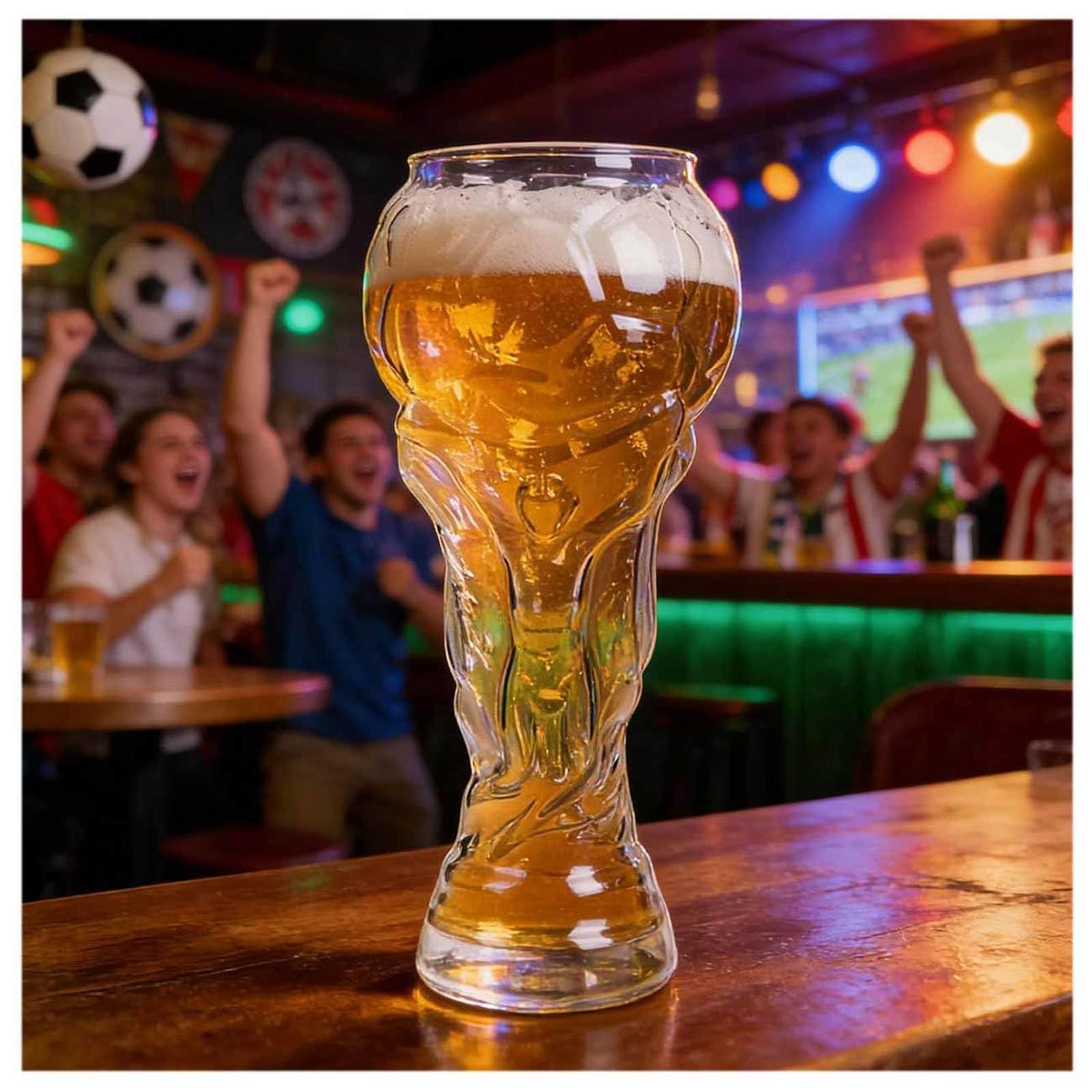 Bicchieri Birra 800ml Vetro per Coppa del Mondo 2026 Calcio