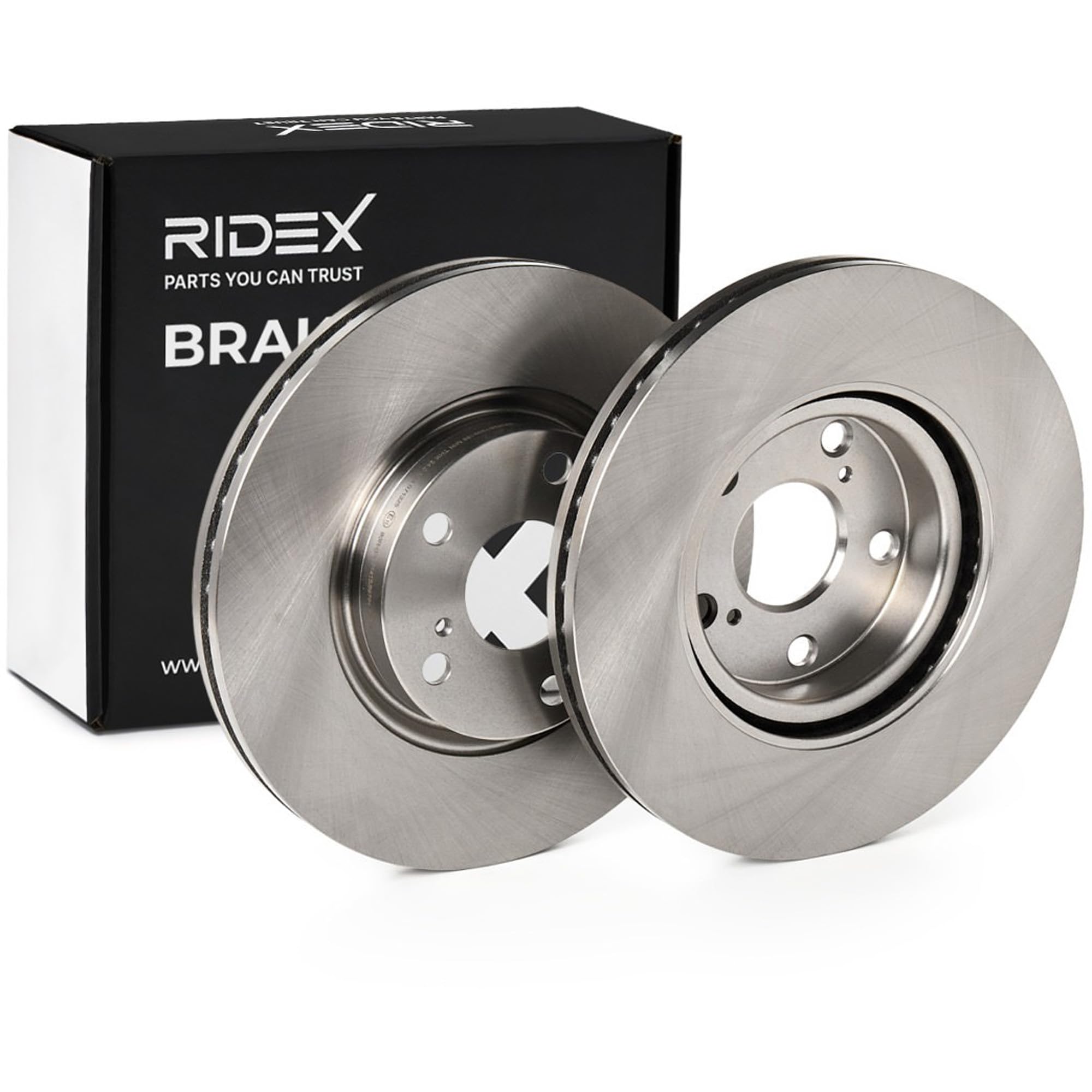 RIDEX 82B0159 2x Disco de freno Delantero sin tornillos Compatible con TOYOTA AVENSIS Ranchera familiar ZRT27, ADT27