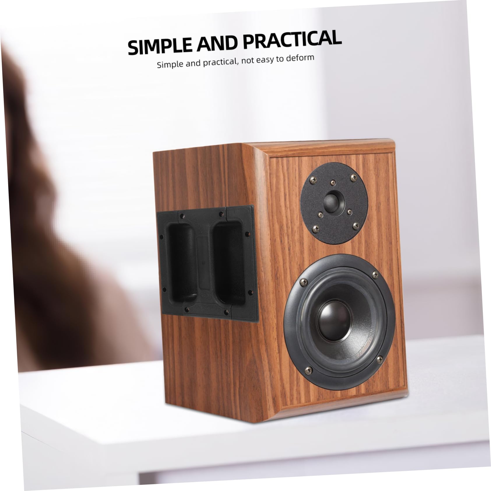 SUPVOX 2pcs Speaker Handles Replacement Handle for Outdoor Speakers Plastic Easy Install Modern Style for Home Audio