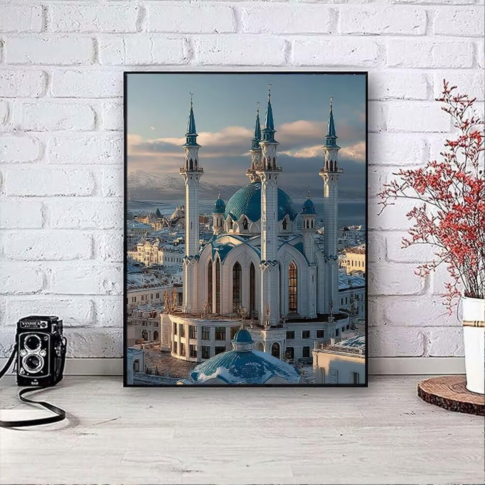 Malarstwo diamentowe 5D dla dorosłych, krajobraz architektura miejska malowanie diamentowe malowanie dla początkujących zestaw artystyczny, mozaika kryształ haft krzyżykowy, dekoracja ścienna do domu