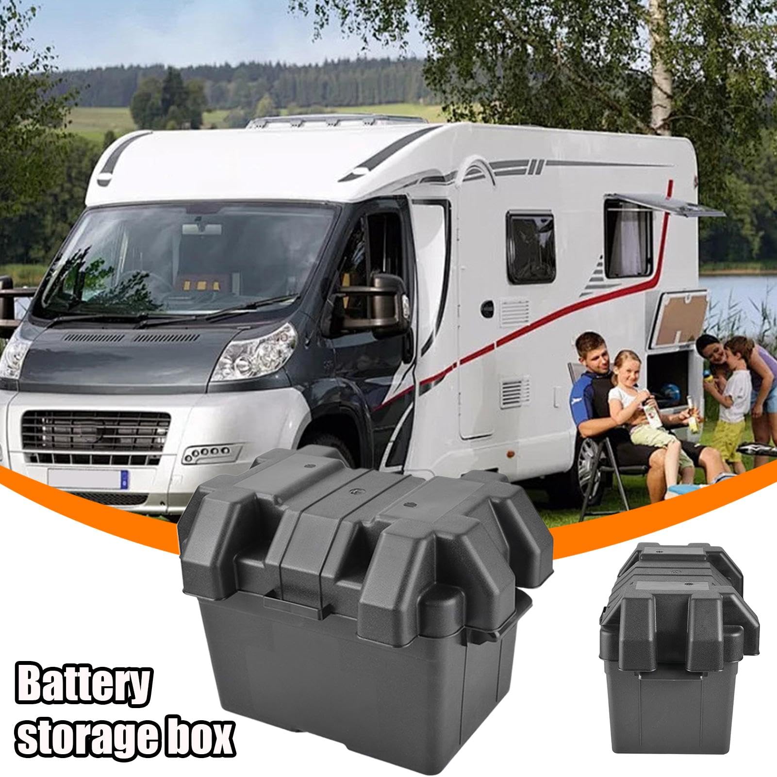 Contenitore per batterie, contenitore per batteria, contenitore per | batteria per auto, resistente, scatola per batteria marina portatile, per batteria automobilistica durevole per una