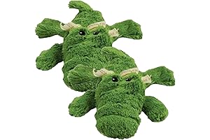 Cozie Ali The Alligator Medium Dog Toy, Green (2 Pack)