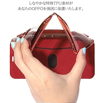 Amazon.co.jp: Carrier-City oppo reno5 a ケース 手帳型 クリア