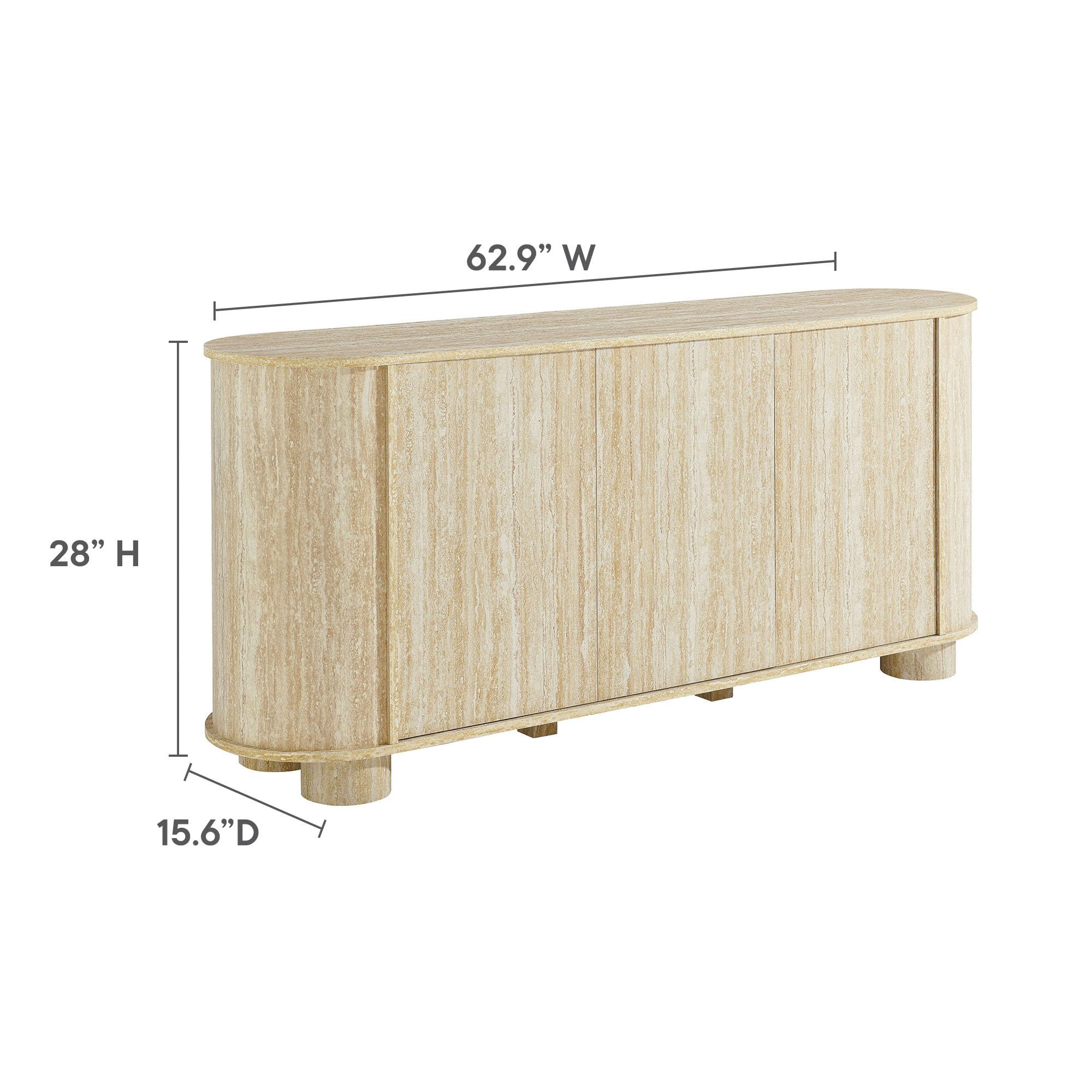 Amazon.com - Modway Overture 63 Inch Oval Sideboard in Travertine