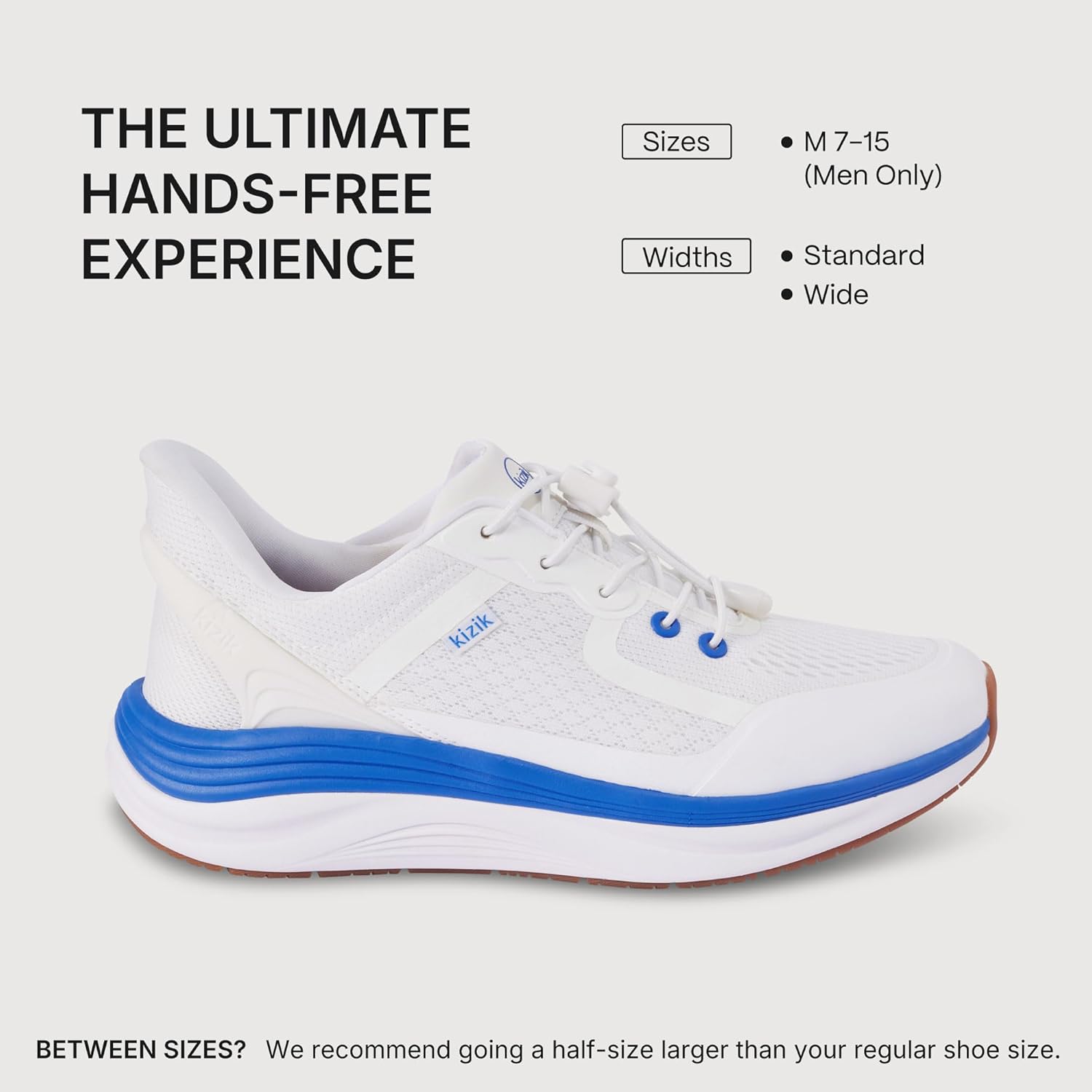 Kizik Slip On Sneakers: London - Comfortable All-Day Wear, Hands Free Convenience, Breathable Mesh Top, Mens Walking Shoes with Arch Support - Mens Regular Width - Image 4