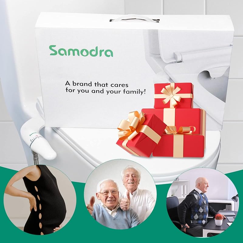 SAMODRA Bidet Attachment Duális Vízsugaras Wc Ülőke Csatlakozó Papírmegtakarítás