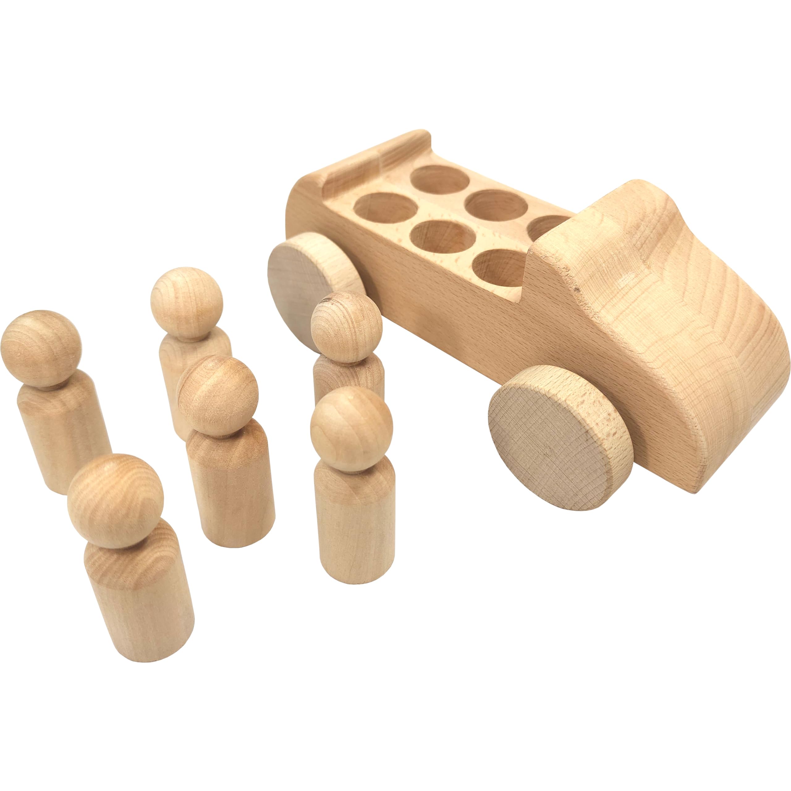 Amazon.com: Adventure Awaits Large Wooden Toy Car Unpainted