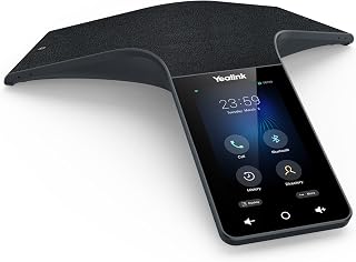 Yealink CP965 IP Power Over Ethernet, Touch Sensitive HD Corded Conference Phone with 5 inch (720x1280) Multi-Touch Screen, Android 9.0, Optimal HD Audio & Full Duplex Technology - Black