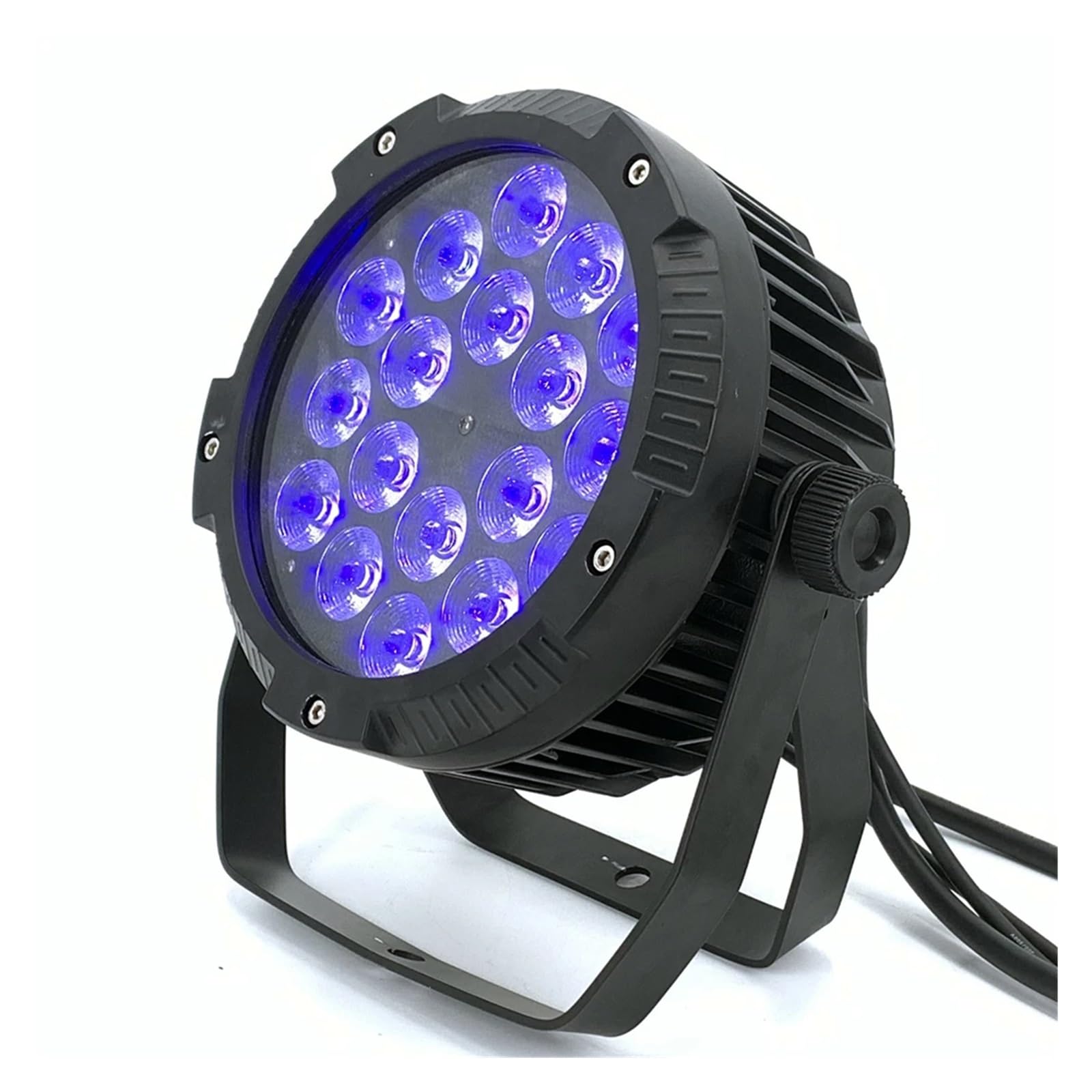 Luces LED Par impermeables IP65, 18 x 18 W, RGBWA, UV, 6 en 1, 18 x 12 W, RGBW, 4 en 1, control, equipo de DJ for escenario, luces de discoteca Uso en interiores y exteriores(Black_18x18W 6in1 case)