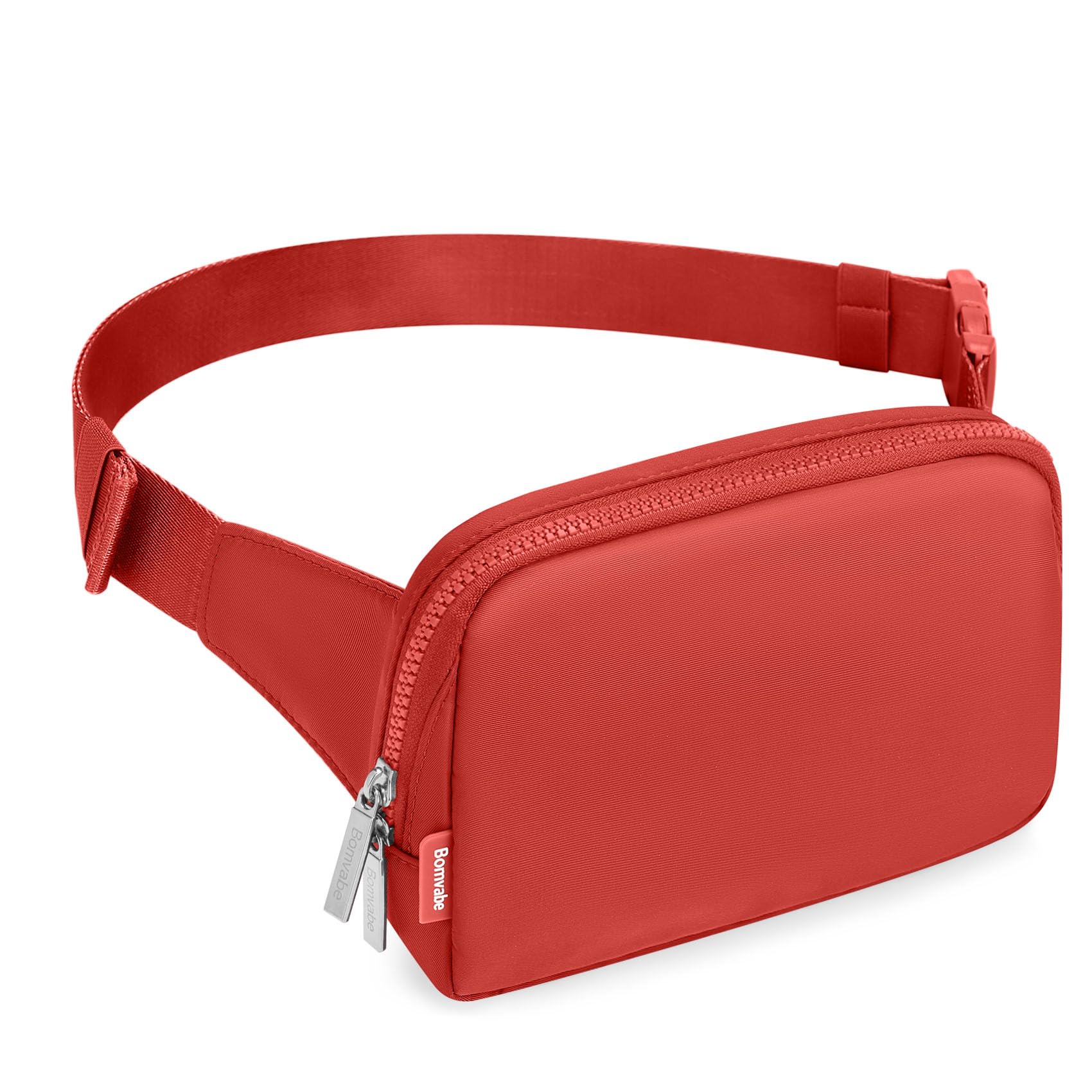Bomvabe Fanny Pack for Women Tweens Girls Boys Men, Everywhere Belt Bag with 55" Adjustable Strap, Crossbody Bag for Travel Running Hiking Cycling, Red, 2 L US, Utility โ image 1