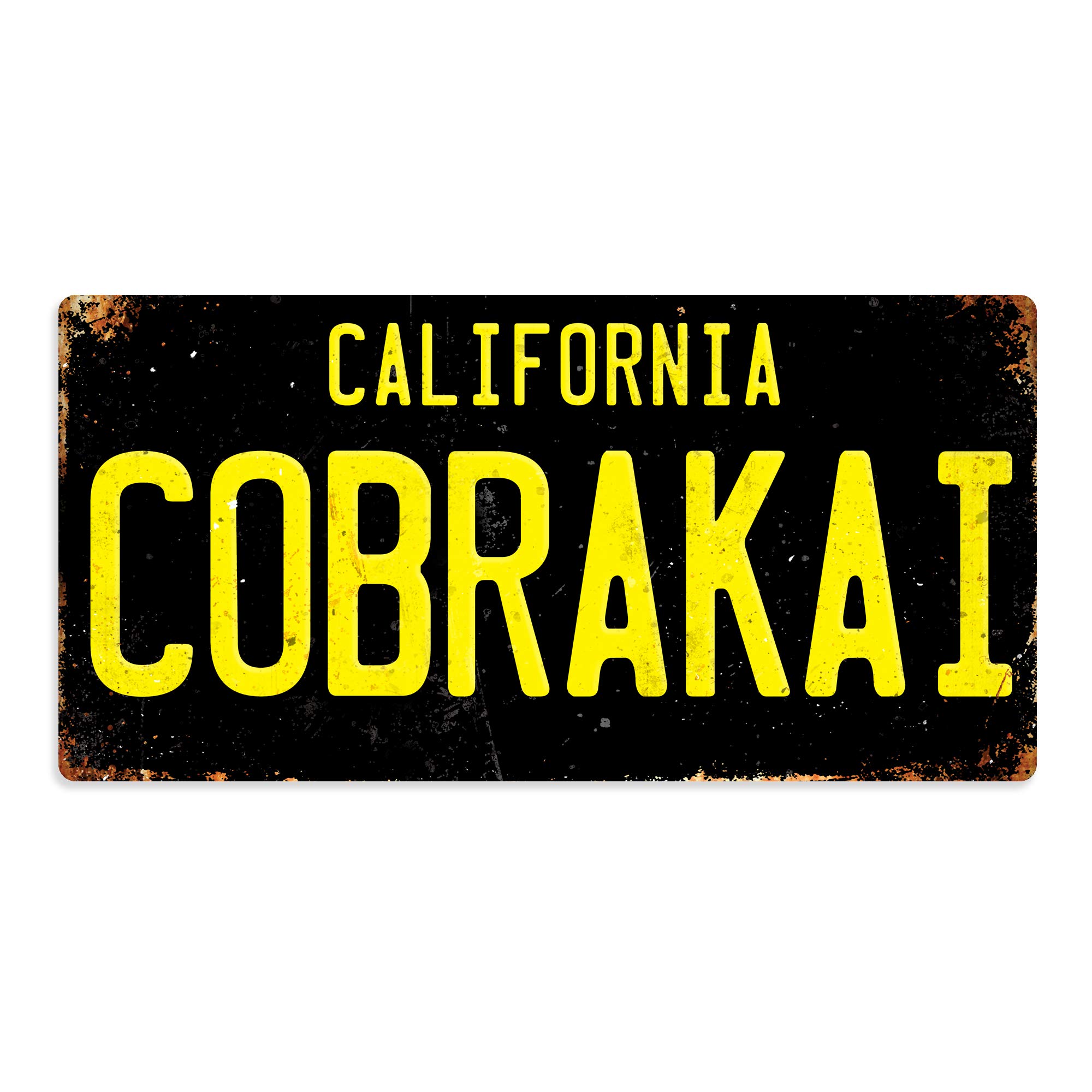 Cobra Kai Number Plate | Printed Metal Wall Sign Plaque – Sticky Pads | Printed Metal Wall Sign Plaque