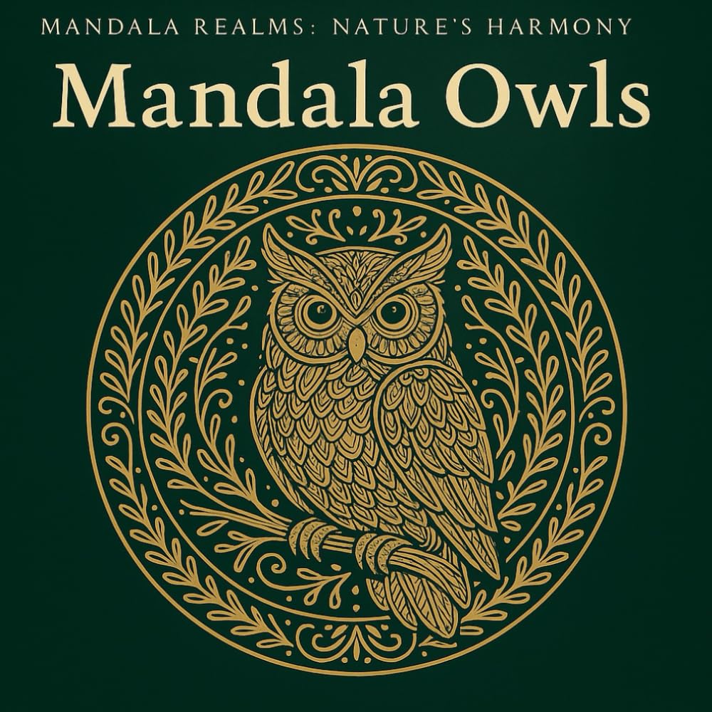 Mandala Owls: A Tranquil Owl-Themed Mandala Colouring Book for Adults and Teens: Elegant Owl Mandalas, Night Sky Patterns & Beautiful Line Art for ... and Creative Calm (Mandala Realms)