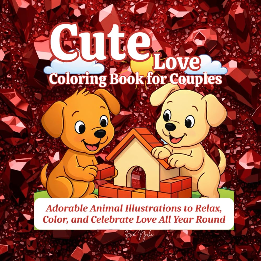 Cute Love Coloring Book for Couples: Adorable Animal Illustrations to Relax, Color, and Celebrate Love All Year Round