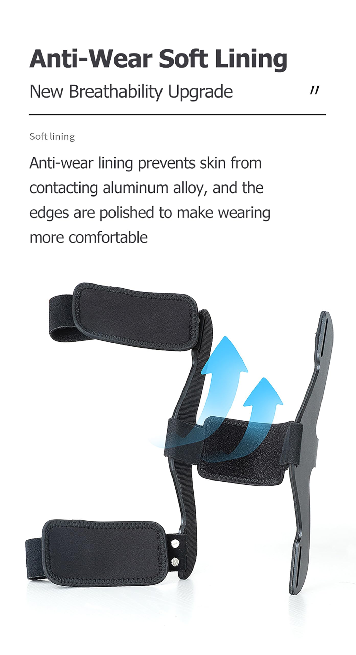 Kniebandage, Anti-Knie-Bandage bei Arthritis, vorderer Kreuzbandage und mittlerer Kreuzbandage, Bequeme B-auf-B-Knieorthese, verstellbare Knie-Wegfahrsperre zur Unterstützung bei M
