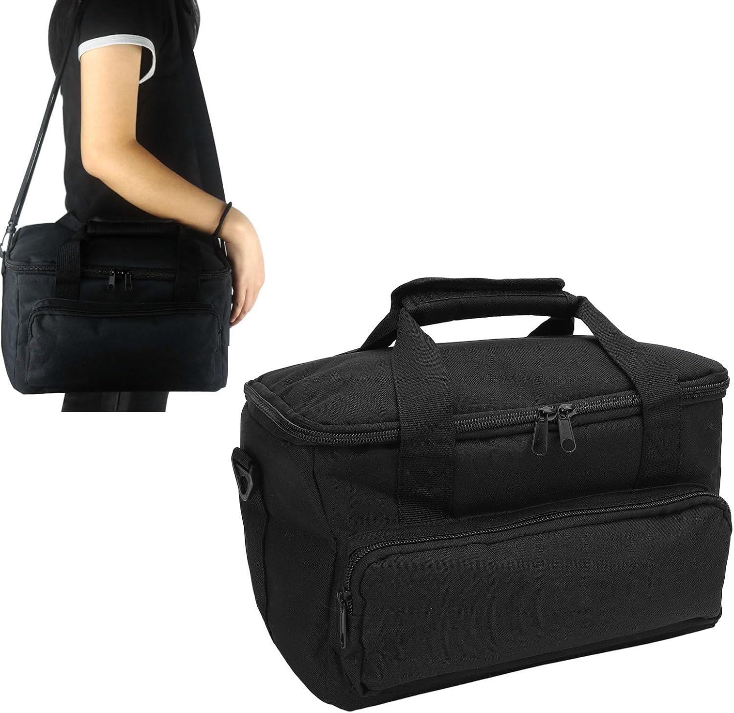 AYNEFY Power Station Storage Bag, Portable Camping Travel Storage Case Bag Outdoor Carry Case with Polyester Material for Charging Cables Accessories