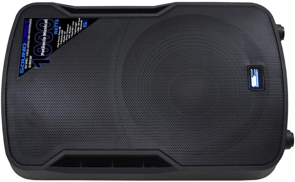 Top view of the Soundcast MD-12 DSP Active Speaker, showing the speaker grille and overall shape.