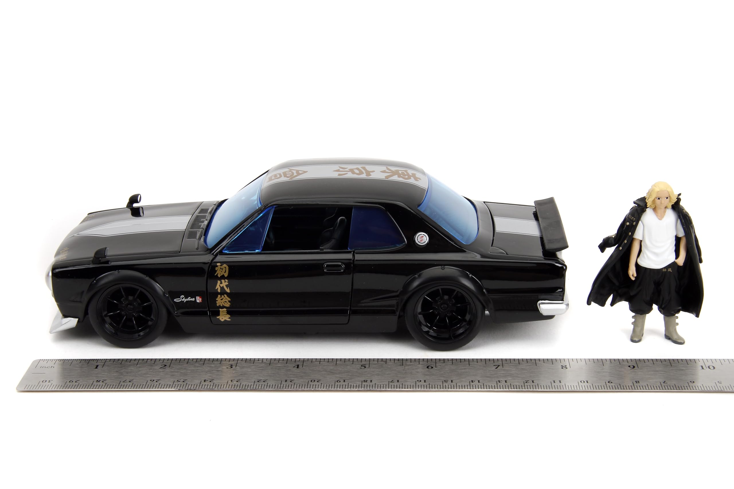 Jada Tokyo Revengers 1:24 1971 Nissan Skyline GT-R Die-Cast Car & 2.75" Mikey Figure, Toys for Kids and Adults - Image 4