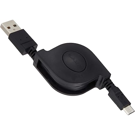 Amazon Co Jp エレコム マイクロusbケーブル Microusb 巻き取り 急速充電対応 充電専用 2a出力 0 7m ブラック Mpa Ambcr2u07bk パソコン 周辺機器