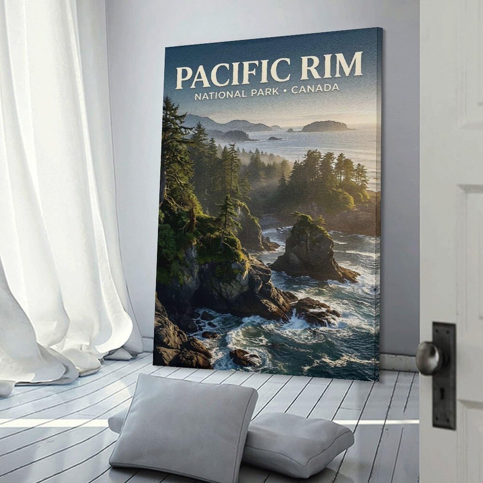 Junmoney Pacific Rim National Park Canada Wall Art Print, 12x18inch(30x45cm), for Study, Office Or Focused Interiors, Home Office Artwork with Decorative Appeal