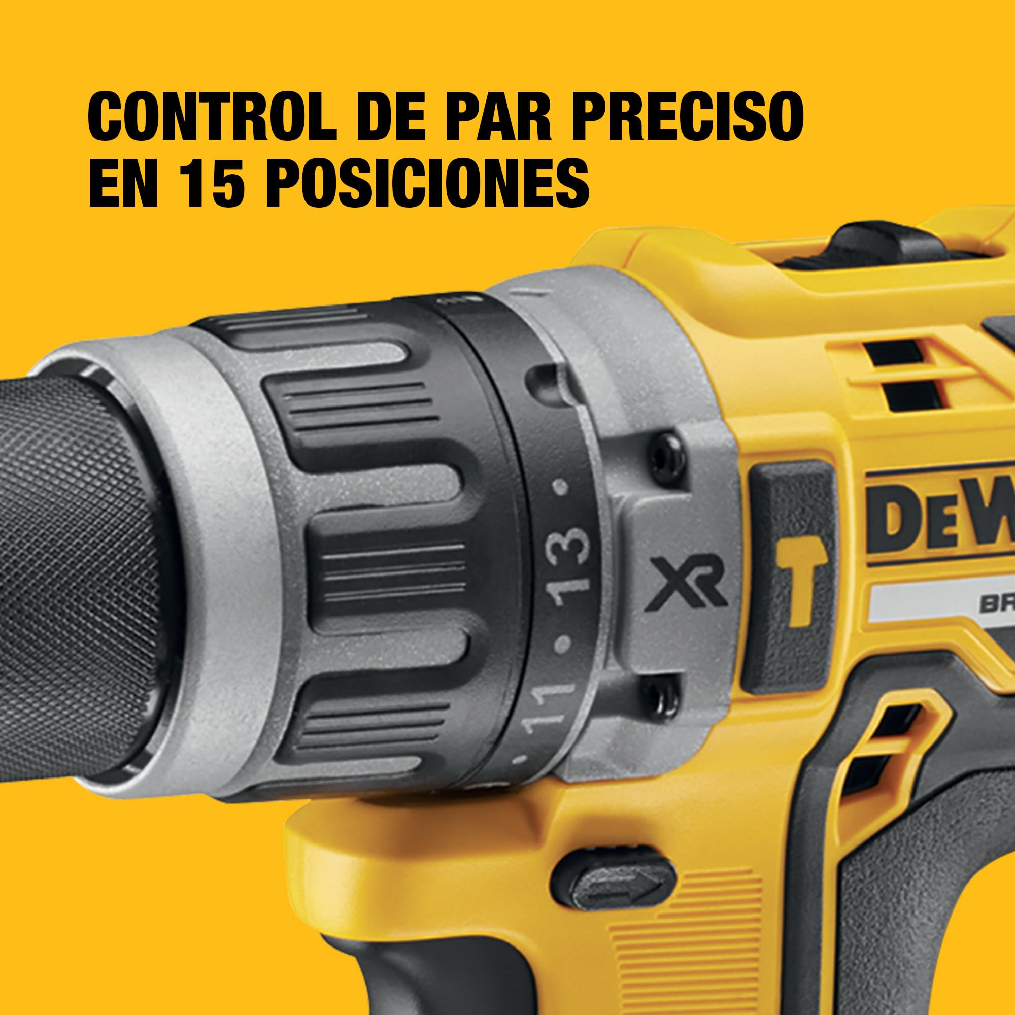 DEWALT Taladro atornillador percutor con motor Brushless XR incluye 2 Baterias de Litio 18V 2,0Ah,un cargador multivoltaje y un maletin TSTAK, DCD796D2-QW