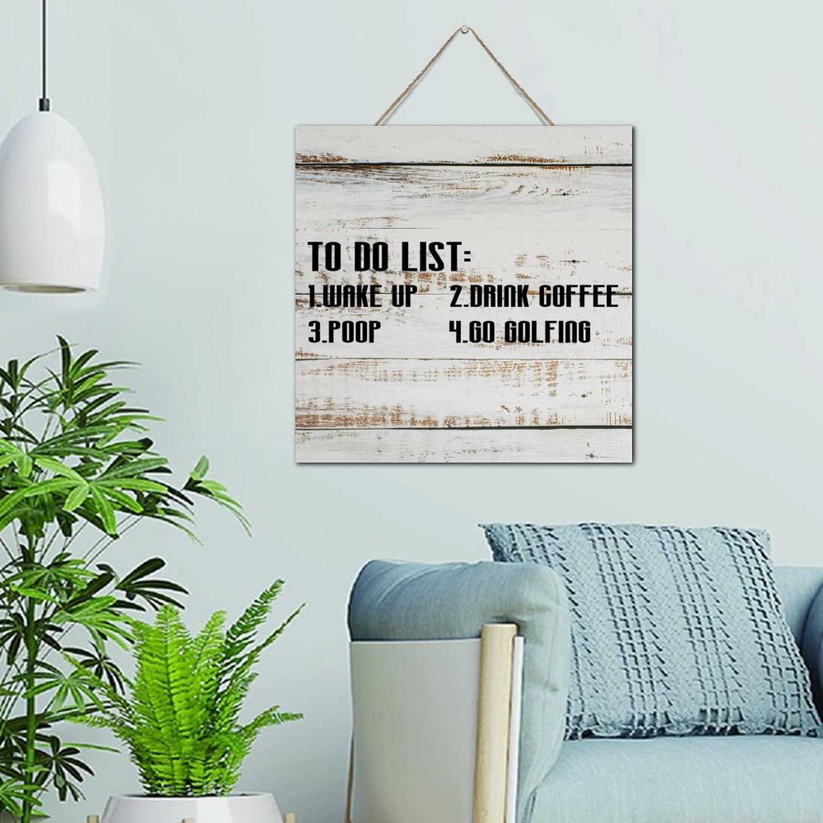 Plaque personnalisee bois To Do List deco murale exterieure 30x30 cm