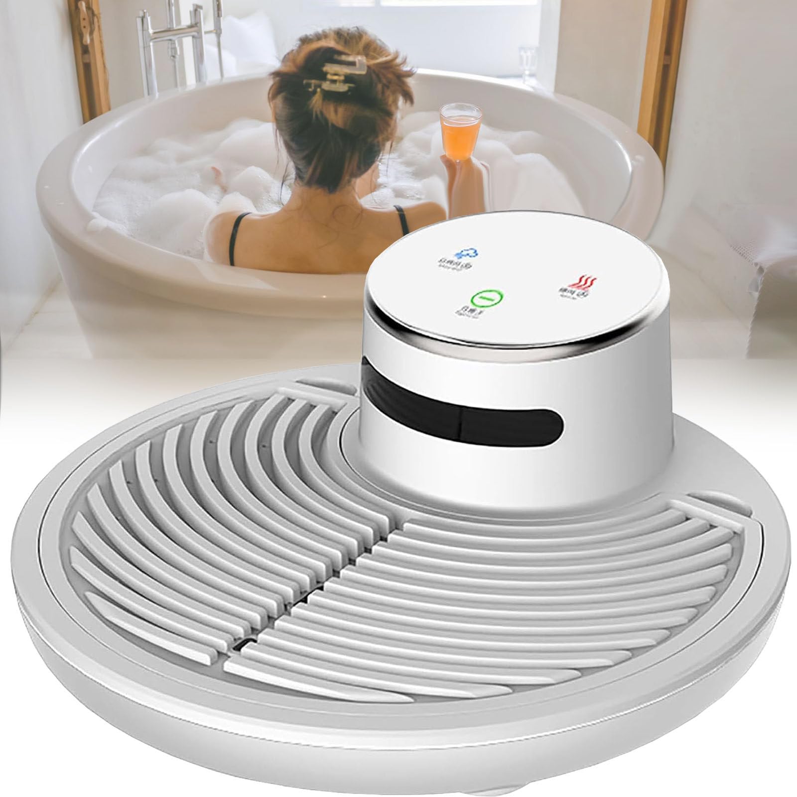 Full Body Dryer with Negative Ions Sensor-Controlled Body Hair Heater Foot Touch Control for Bathroom Pool Fast Drying