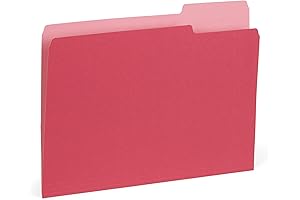 Blue Summit Red Two-Tone File Folders