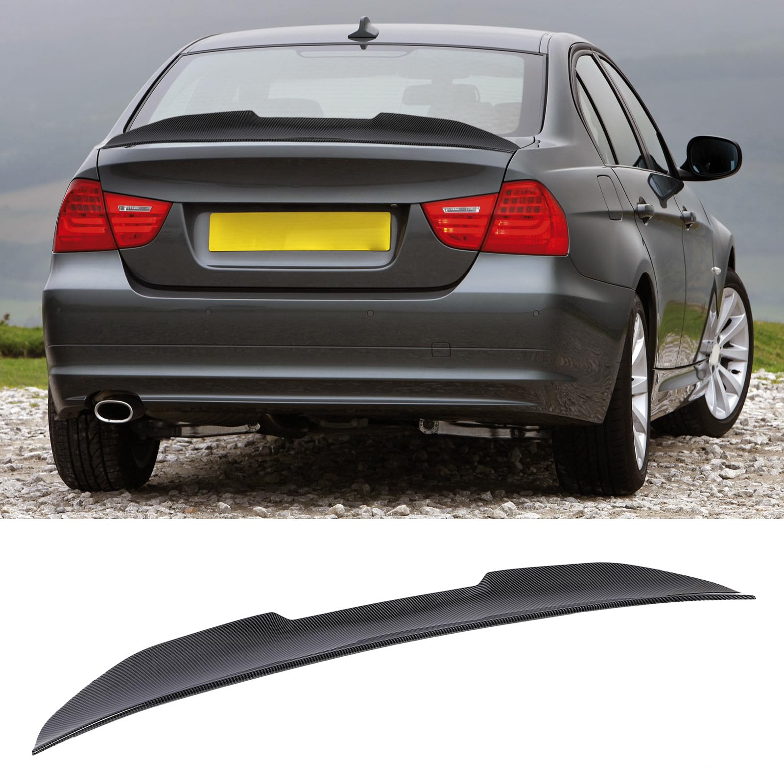Tylny Spojler Bagaznika Carbon Fiber Pattern PSM Style do E90