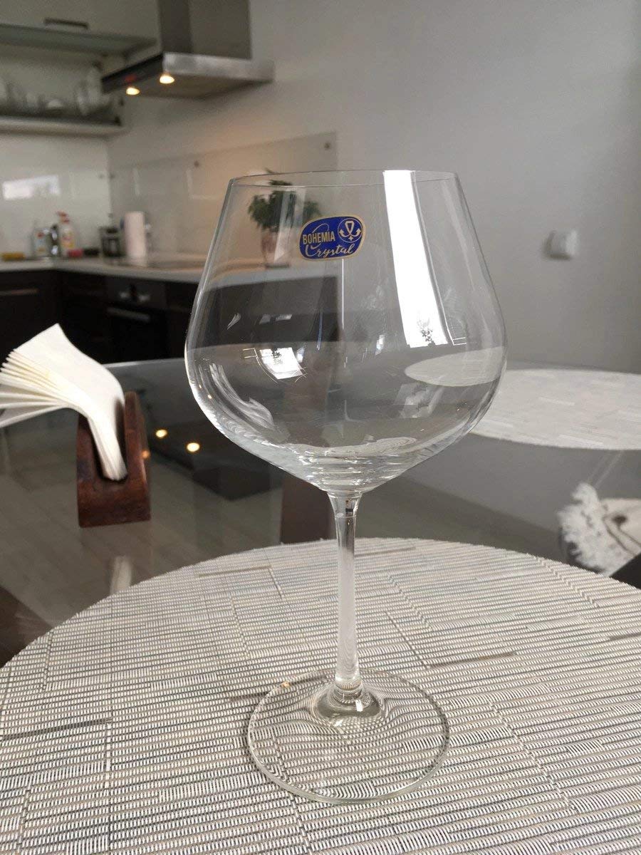 Buy Bohemia Crystal Viola Red Wine Glass Set, 570ml, Set of 6