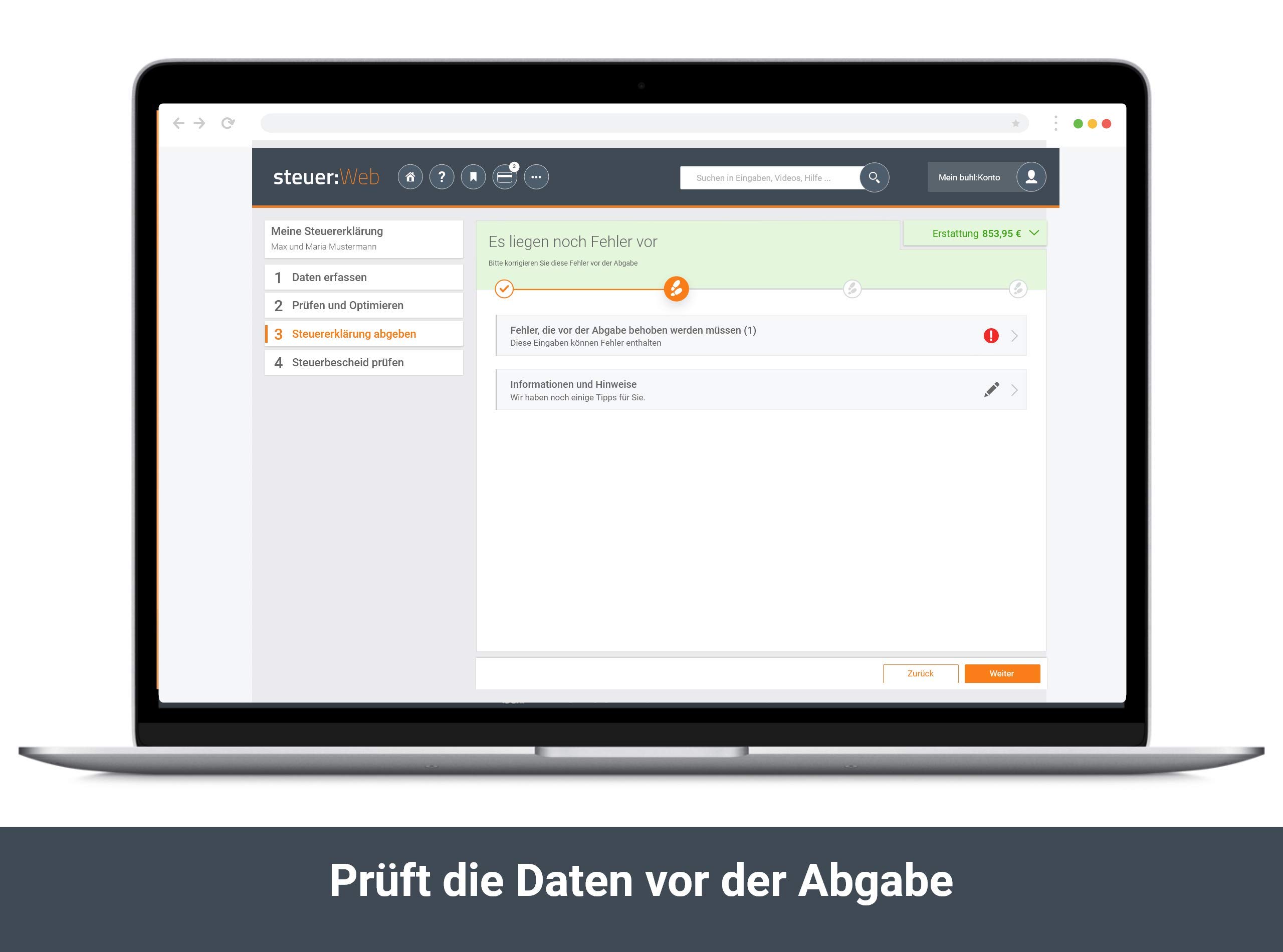 Steuer:Web PC (für Steuerjahr 2019) |Web Browser | PC Web Version