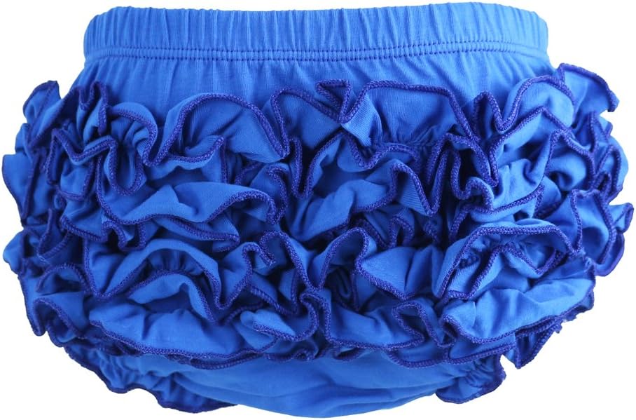 Wennikids Baby Girl's Cotton Shorts and Diaper Cover Bloomers Small Blue