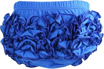 Wennikids Baby Girls Cotton Shorts and Diaper Cover Bloomers Small Blue