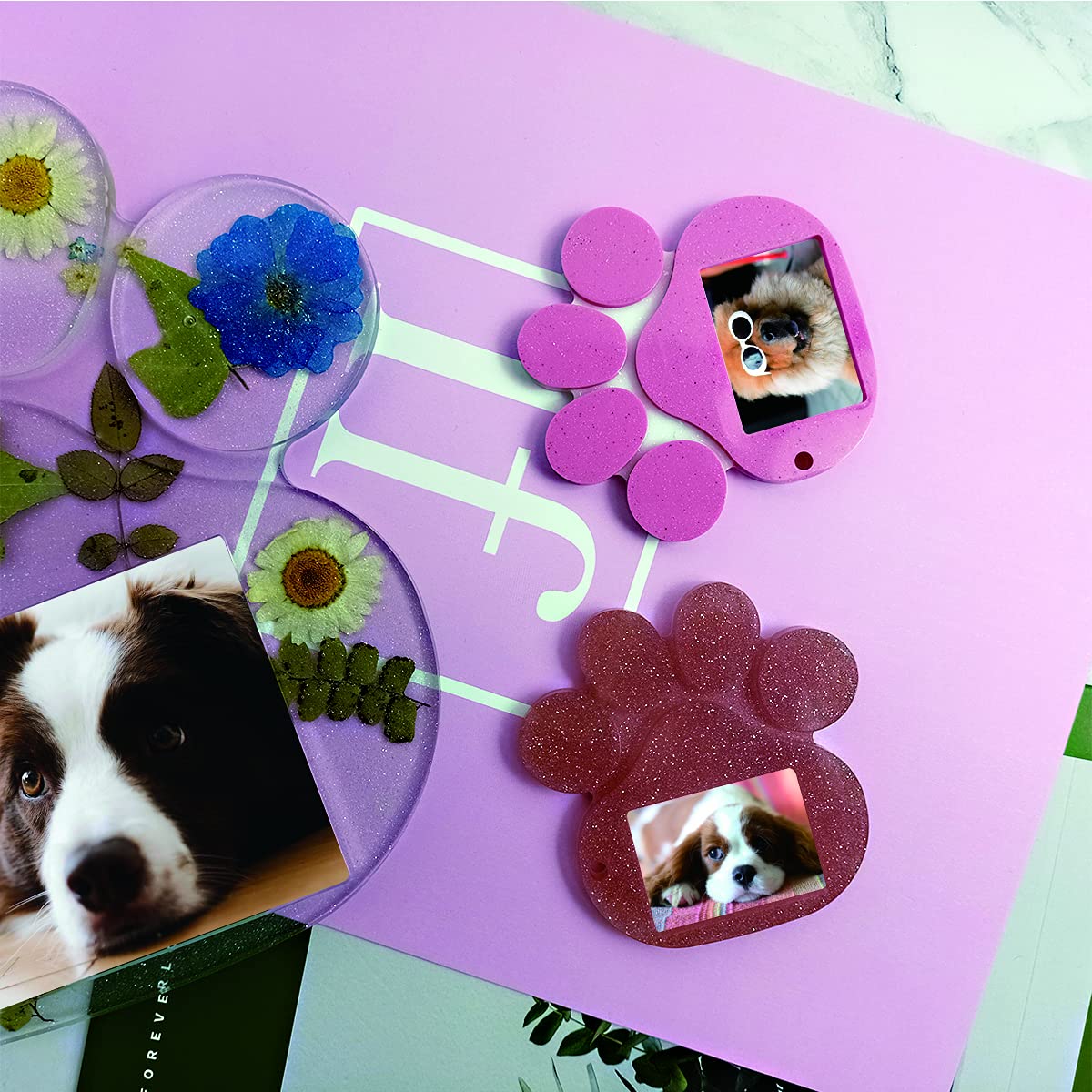 PandaHall 3 stuks Oorbel Hars Mallen Traan Hanger Siliconen Mallen met Oorbel Haken Jump Rings Display Kaarten voor Epoxy Hars Sieraden Ambachten Maken