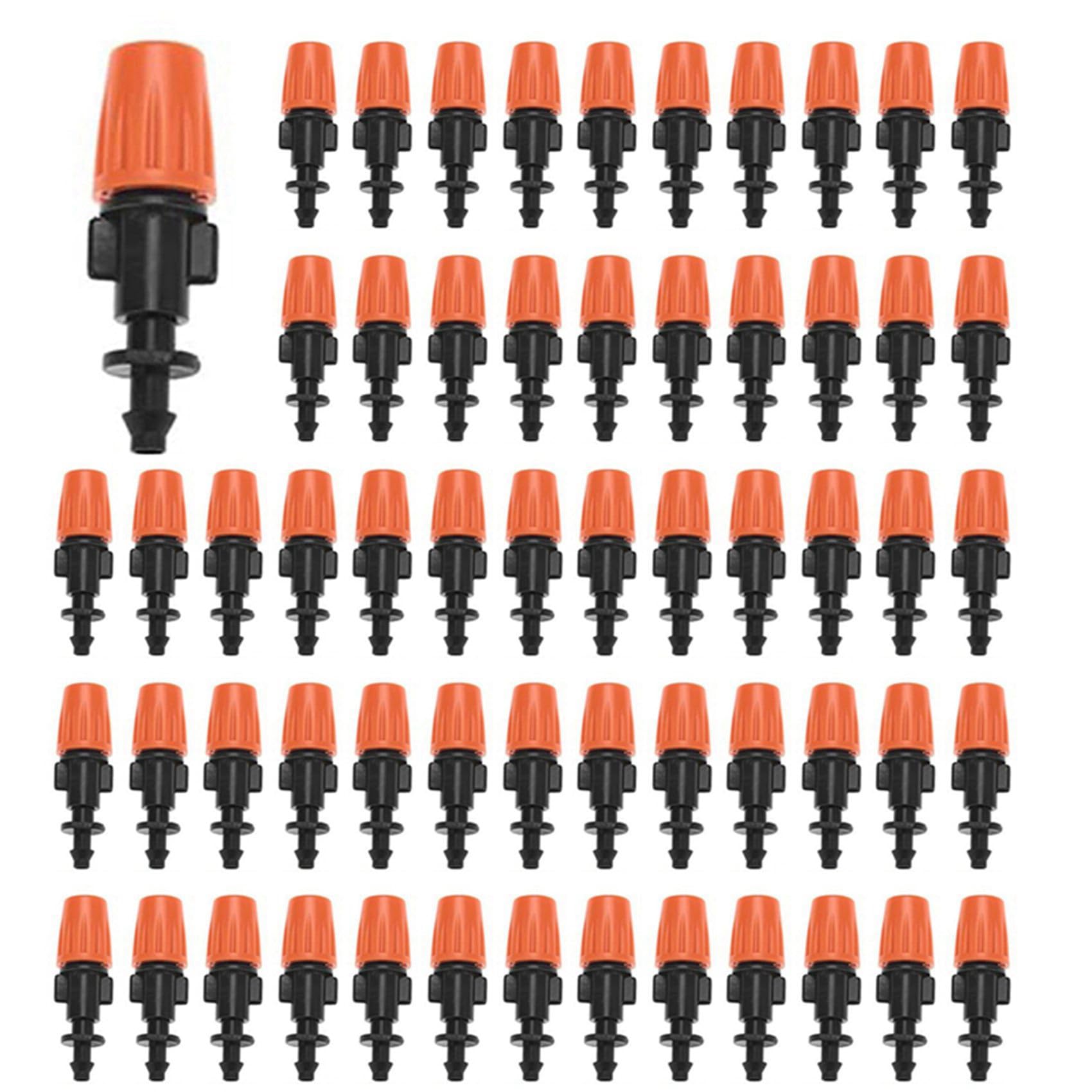 Mcnhbdgg 500 Pcs Drip Irrigation Nozzle, Water Nozzle, Adjustable in 2 Modes: Water Mist and Water Column