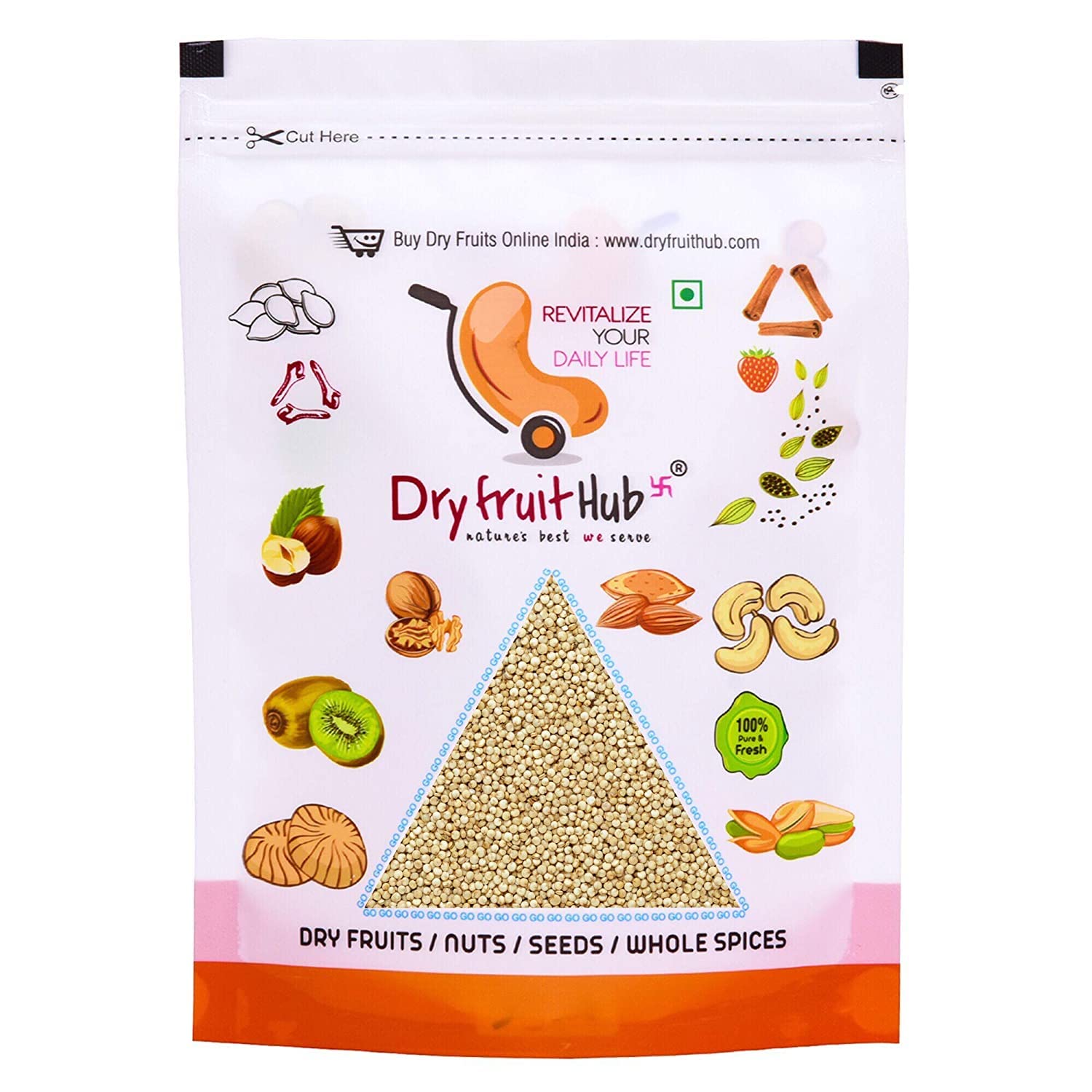 Dry Fruit Hub Quinoa 1kg | Jonnalu | Kinova | Diet Food | Cereal Breakfast | Kinva Grains For Weight Management | Gluten Free (1)