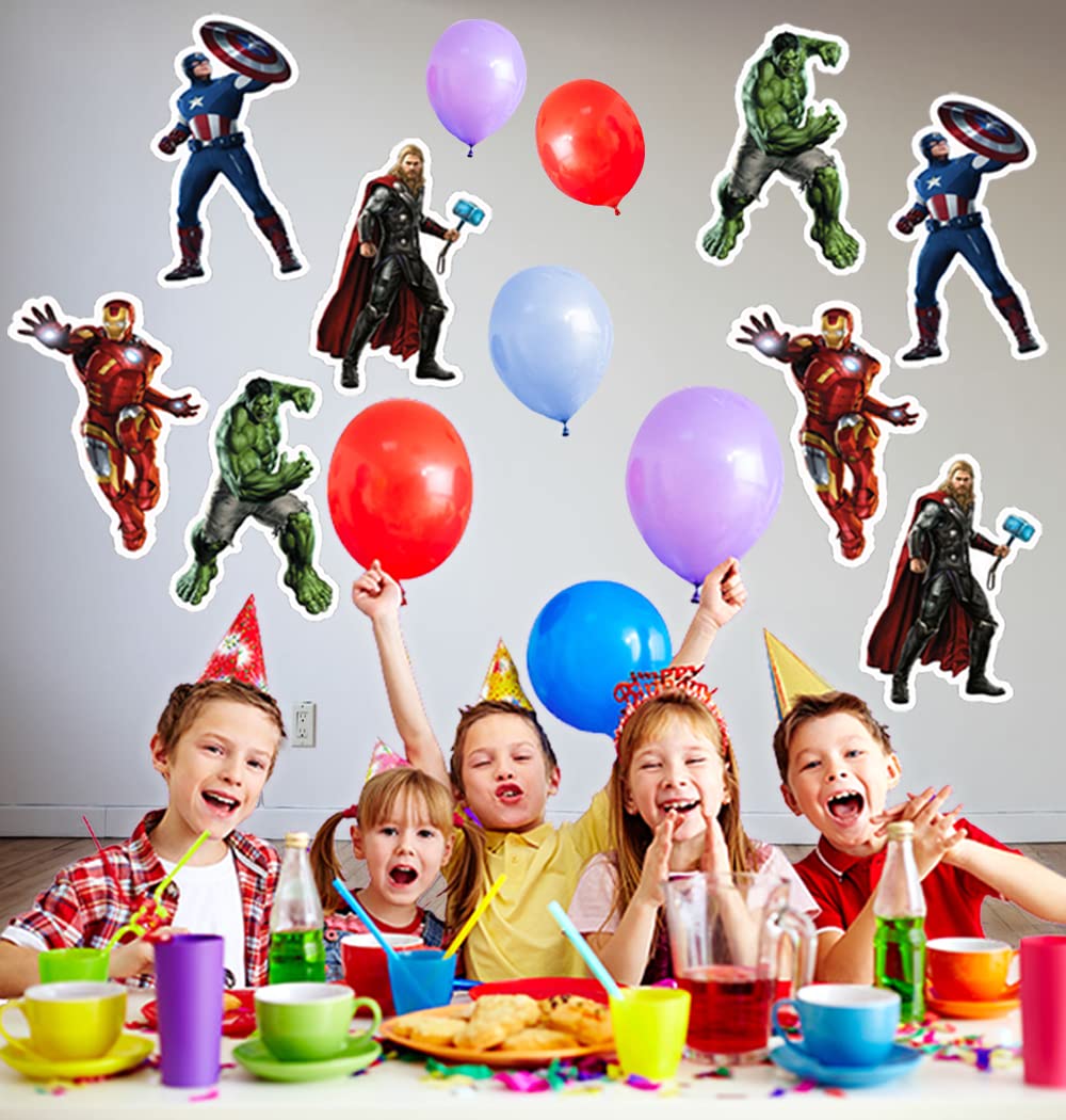 WoW Party StudioMarvel Avengers Theme 1ft Cutouts (Multicolour) - 8pcs