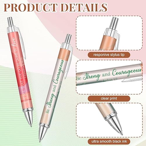 Miniatura 3 de 50 bolígrafos con versículo bíblico, regalo cristiano, citas inspiradoras, bolígrafos de tinta retráctiles divertidos para mujeres, hombres,
